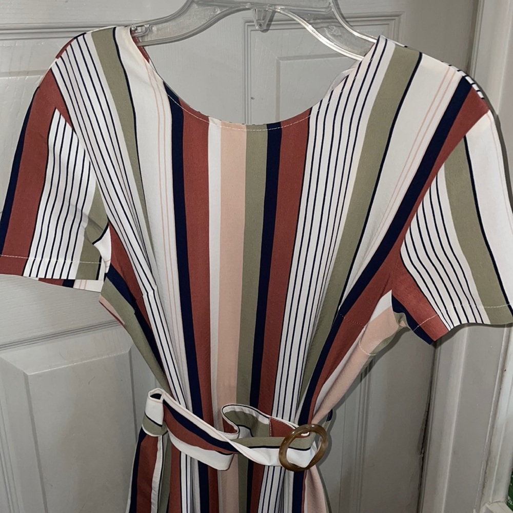 Stripped multicolor classy dress